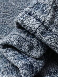 DAZY Quần jeans ống đứng in hoa giản dị cho bé gái - Màu xanh lam - Xem 7