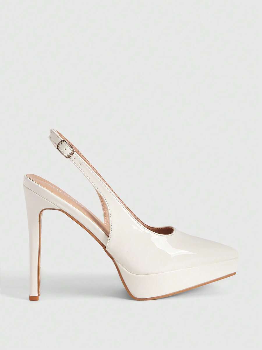CUCCOO LuxiPop Women Stylish Elegant Commuter Simple Pointed Pumps - White - View 1