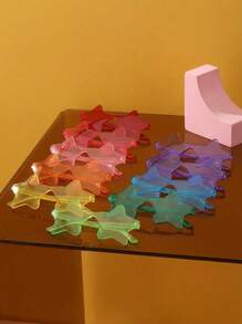 Joivida 1-10 件 - 无框五角星形无框眼镜，透明糖果色眼镜派对眼镜，适合派对礼物，非常适合泳池和沙滩派对、夏季派对、生日派对、嘉年华、趣味活动或派对礼物，（更多颜色随机） - 彩色 - 查看 9