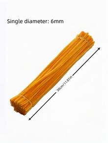 100/200/300/500pcs Golden Yellow Pipe Cleaners Craft Supplies, Multi-Color Chenille Stems, Encrypted Chenille Stems, Soft Twists Stickes, Pipe Cleaners Stems For Art And Craft Projects Creative DIY Decorations - Golden yellow - View 6