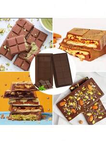 1个/2个/3个装巧克力棒模具，大号加厚硅胶巧克力棒模具，大号巧克力糖果棒模具，适合DIY烘焙，返校季必备 - 棕色 - 查看 7