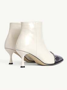 CUCCOO CHICEST Botines de mujer de moda casual y minimalista, adecuados para el transporte, otoño/invierno - Blanco y Negro - Ver 10