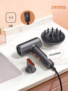 JMMO 专业高速负离子吹风机，释放百万负离子，低噪音，配备磁性扩散器，快速吹干各种发质，不伤发质 - 美规插头 - 美規A型插(110-127V) - 查看 1