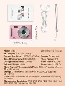 JMMO 1080P 48MP Digital Camera, CCD Camera With 16X Zoom, Anti Shake, Face Detection, Ideal Travel And Special Occasions - Camera - View 6