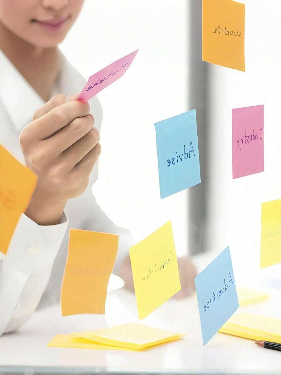 1/4/6/12pcs Sticky Notes 3*3in Color Notepad Student Notepad Office Message Pad Self-Adhesive Note Paper Suitable For Office Home School Use,School Supplies,Back To School