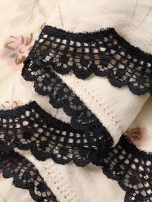 DAZY Floral Print Contrast Trim Puff Sleeve Long Women Nightgown