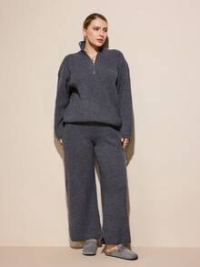 CUCCOO CURVES Zapatos planos sin cordones para mujer, zapatos casuales y holgados, de tela de ante, versátiles y cómodos, color gris - Gris - Ver 6