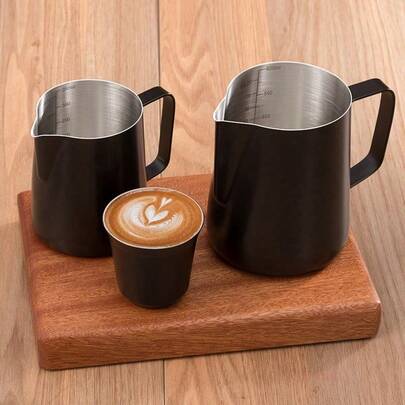 304不锈钢奶泡壶，浓稠拉花意式浓缩咖啡奶泡杯，咖啡师工具，返校季