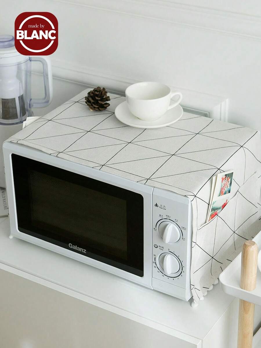 Geometric Pattern Print Microwave Oven Cover,Bag,Organizer,Storage