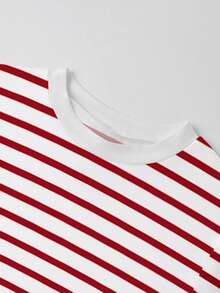 Resyla Camiseta de mujer de cuello redondo ajustada de manga corta con estampado digital en toda la prenda - Multicolor - Ver 6