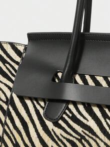 MOTF PREMIUM WOMEN BAG - Black and White - View 6
