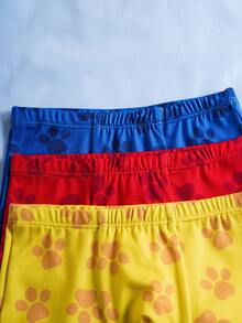 SHEIN | PAW Patrol 男童6件套柔软舒适小狗印花圆领背心和短裤内衣套装 - 白色 - 查看 9
