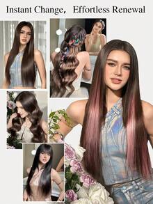 Clip In Hair Extensions Real Human Hair Remy Human Hair Extensions Clip Ins For Women, Natural Human Hair Clip Ins Hair Extensions Winter Christmas Halloween Costumes Autumn Outfits Women Fall Outfits - S4 - View 12