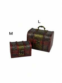 Bộ 3 hộp gỗ nhỏ họa tiết hoa, rương trang trí phong cách cổ điển đựng đồ trang sức lưu niệm, bộ sưu tập tiền xu và đồ trang trí nhà cửa (3 kích cỡ khác nhau) Hộp đựng đồ du lịch cho ngày tựu trường - Nhiều màu - Xem 11
