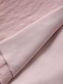 DAZY Young Girl Contrast Lace Long Sleeve Single-Breasted Casual Hooded Jacket - Pink - View 7