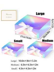 10pcs - Dazzle Gift Box With Lid, Best Man Proposal Box, Deluxe Dazzle Gift Box With Ribbon For Wedding Gift Box, Birthday Gift Box, Party Gift Box, Christmas Gift Box, Bridesmaid Gift Box, Graduation Gift, Valentine's Day Gift Box (Include Cards) - Colorful - View 8