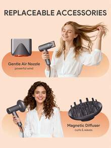 JMMO 专业高速负离子吹风机，释放百万负离子，低噪音，配备磁性扩散器，快速吹干各种发质，不伤发质 - 美规插头 - 美規A型插(110-127V) - 查看 6