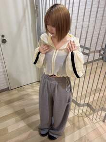 FRIFUL Cárdigan de malla transparente para mujer, blusa de manga larga con abertura frontal y ribete de cinta de color contrastante, primavera - Blanco - Ver 6