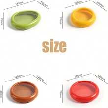 1/4 Packs Clear Food Storage Containers - Airtight, Reusable ABS Flip-Top Seal - Round Stackable Food Contact Boxes For Veggies, Fruits - Hand Washable Multipurpose Fridge Organizer - Multicolor - View 4