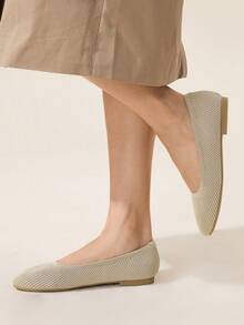 CUCCOO BASICS Zapatos de moda versátiles y casuales de punta fina para mujeres - Albaricoque - Ver 6
