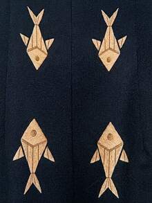 CAJUNI Women's Vacation Fish Embroidery Wide Leg Loose Fashionable Bandeau Jumpsuit - Black - View 6