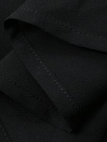 DAZY Chân váy nữ thanh lịch phối lưới, kiểu dáng thường ngày. - màu đen - Xem 3