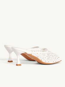 CUCCOO CHICEST Women's Fashion Daily Wear High Heel Sandals With Applique For Christmas - White - View 9