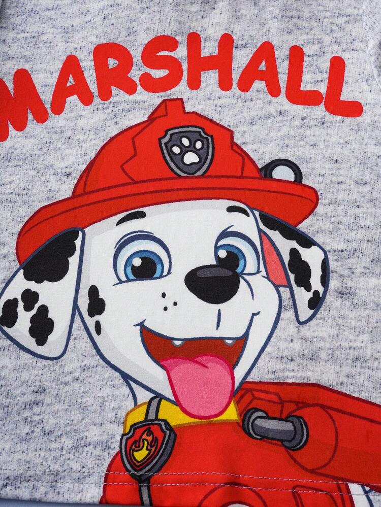 SHEIN | PAW Patrol Set de 3 camisetas de punto de manga corta con cuello redondo y estampado de perro de dibujos animados para niño pequeño - Multicolor - Añade 5