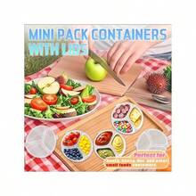 5/10 /30/50 Pieces Colorful 3 Compartment Snack Box Containers With Lids - Reusable, Portable, Leak Proof Plastic Sauce And Dipping Sauce Containers For On-The-Go Snacks Picnics Condiments And Meal Prep - Multicolor - View 5