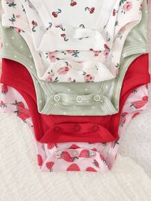 新生女宝宝休闲可爱波点长袖T恤和松紧腰裤套装 - 彩色 - 查看 6