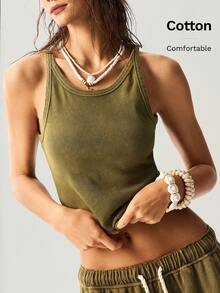 Bohemela 女士纯色针织修身吊带背心，休闲波西米亚风，春夏款