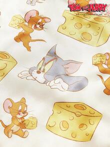 TOM & JERRY X PETSIN 1PC Chic Yellow Satin Pet Shirt With Adorable Design, Comfortable Fit - Yellow - View 9