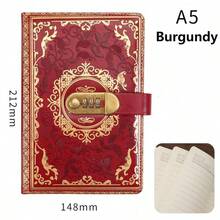 Lock Diary For Women & Men With Pen, A5 240 Pages Journal With Lock, Vintage Edge Refillable Leather Journaling Notebooks - A5 - View 24