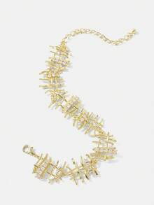 MOTF PREMIUM 空心编织链手链 - 金色 - 查看 9