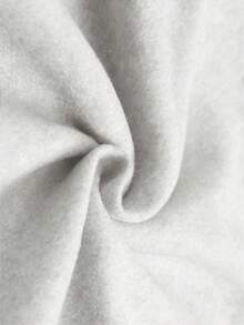 Resyla 女士加大码卫衣 / 时尚休闲复古卫衣 / 菊花字母印花 / 休闲简约时尚卫衣 / 时尚上衣 / 趣味卫衣 / 秋冬宽松加大码圆领长袖卫衣 / 女士春季套头衫，蕾丝边撞色连帽衫，长袖上衣，返校秋冬连帽衫 - 灰色 - 查看 6