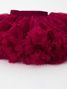 这款优雅的白色薄纱泡泡裙适合春、夏、秋季穿着，搭配T恤或衬衫，打造甜美可爱的造型，非常适合外出、派对和聚会。 - 紅色 - 查看 6