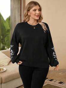 Rosumi Áo khoác cardigan trùm đầu màu đen dành cho nữ, trang phục nữ phong cách phương Tây, quần áo mùa đông, áo len đen dành cho nữ, quần áo nữ cỡ lớn, áo len đen - màu đen - Xem 3