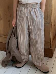 DAZY Young Boys' Striped Casual Pants Spring - Khaki - View 5