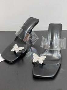 女士高跟凉鞋 - 黑色 - 查看 6