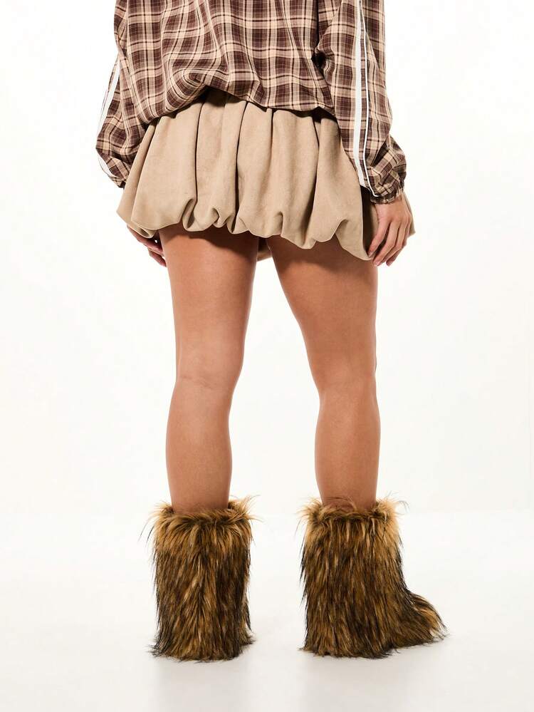 SUMWON WOMEN Studded Bubble Hem Mini Skirt With Button Details