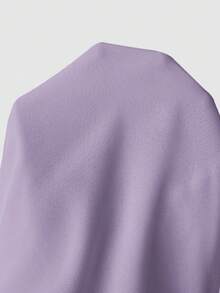 GlowEve Bộ đồ 2 mảnh thời trang nữ Xuân/Thu trẻ trung, năng động, thích hợp đi làm/đi chơi, gồm áo tay bồng phối màu tương phản có thắt lưng và quần ống rộng có đường may phía trước. - Màu tím - Xem 8