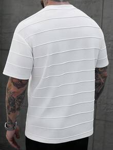 Manfinity CasualCool Áo thun nam phong cách thường ngày lịch lãm, đa năng, phù hợp mặc hàng ngày. - trắng - Xem 3