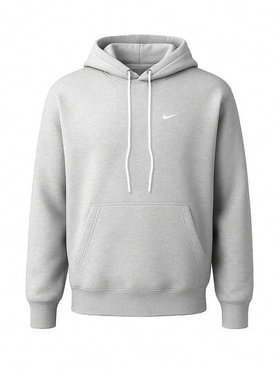 Nike Solo Swoosh Men's Hoodie Grey