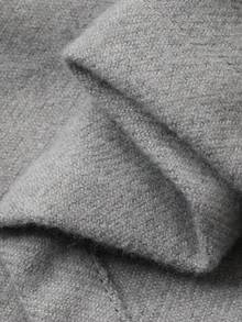 DAZY 高腰宽松阔腿裤，时尚休闲工装风七分裤，秋冬款 - 灰色 - 查看 8