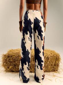 Denimoi Pantalones rectos de pierna estampados de varios colores para invierno - Multicolor - Ver 2