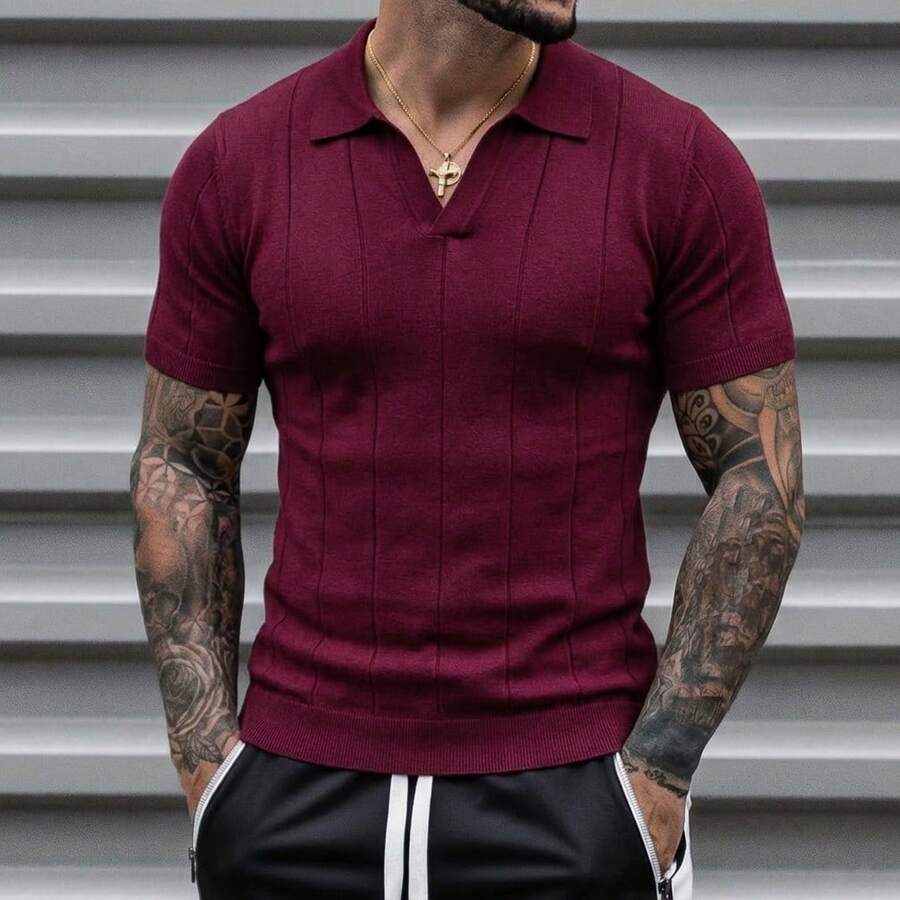 Men Knit Tops - Zang red - View 1