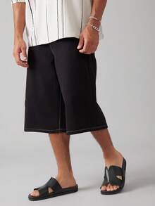 SHUZIA Men's Cutout Comfortable Slide Flat Sandals For Christmas - Black - View 6