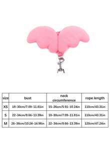 PETSIN 1SET Pet Angel Heart Tether With Pink Wings And Sweet Design - Multicolor - View 4