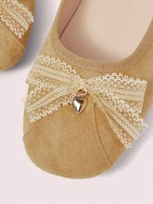 CUCCOO DOLLMOD 女士休闲百搭通勤平底鞋，饰有蝴蝶结 - 駝色 - 查看 8