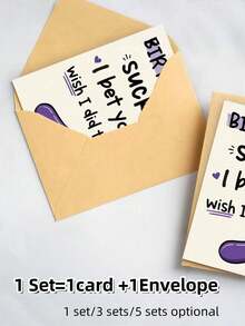 1 Set/3 Set Funny Card & Gifts Congratulatory Card For Men Husband Boyfriend Him, Suitable For Mother, Friend, Sister,Happy Birthday Card - Multicolor - View 8